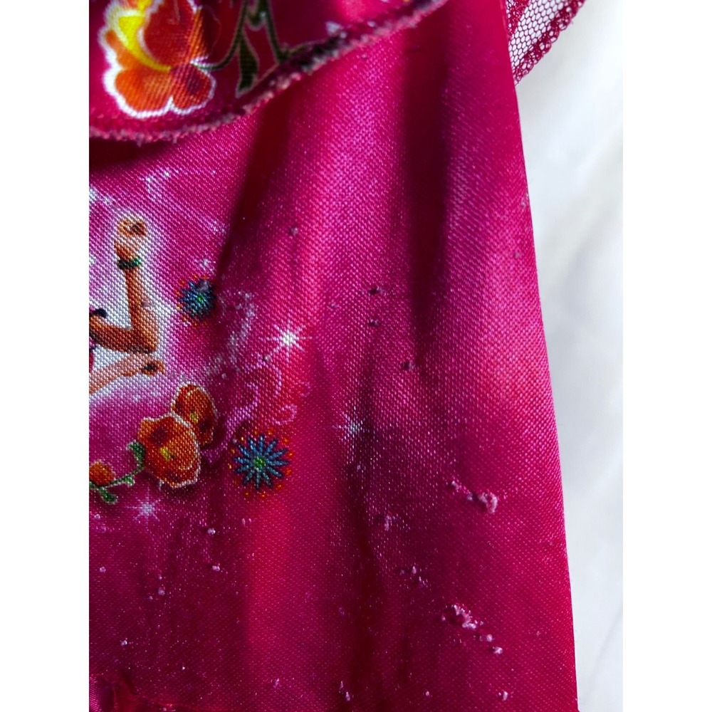 Disney Elena of Avalor Nightgown Size 6 Pink Ruffle Floral Sleep Dress Girls - Picture 7 of 8